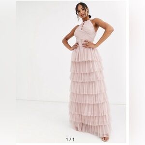 - NWT ANAYA‎ WITH LOVE Halter Neck Tiered Maxi Dress Women’s Size 6